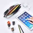 thumbnail image 7 of Cauagu Valley Gray Dragon Print Leather Pencil Pen Case - Stationery Bag Portable Stationery Bag Big Capacity Pencil Pouch Cosmetic Organizer Bag for Men & Women, 7 of 7