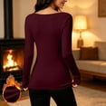 thumbnail image 5 of Hfnxid Long Sleeve Shirt for Womens Scoop Neck Slim Fit Tops with Thumb Holes Casual Athletic Layering Tee, 5 of 8
