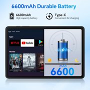 Blackview Tablet 10 inch Android 15,2025 AI Tablet, 4GB RAM 64GB ROM 1TB Expandable, Quad-Core, Widevine L1, 1280x800 IPS Touchscreen, 5G WiFi, BT 5.0, Dual Camera, 6600mAh (Blue)