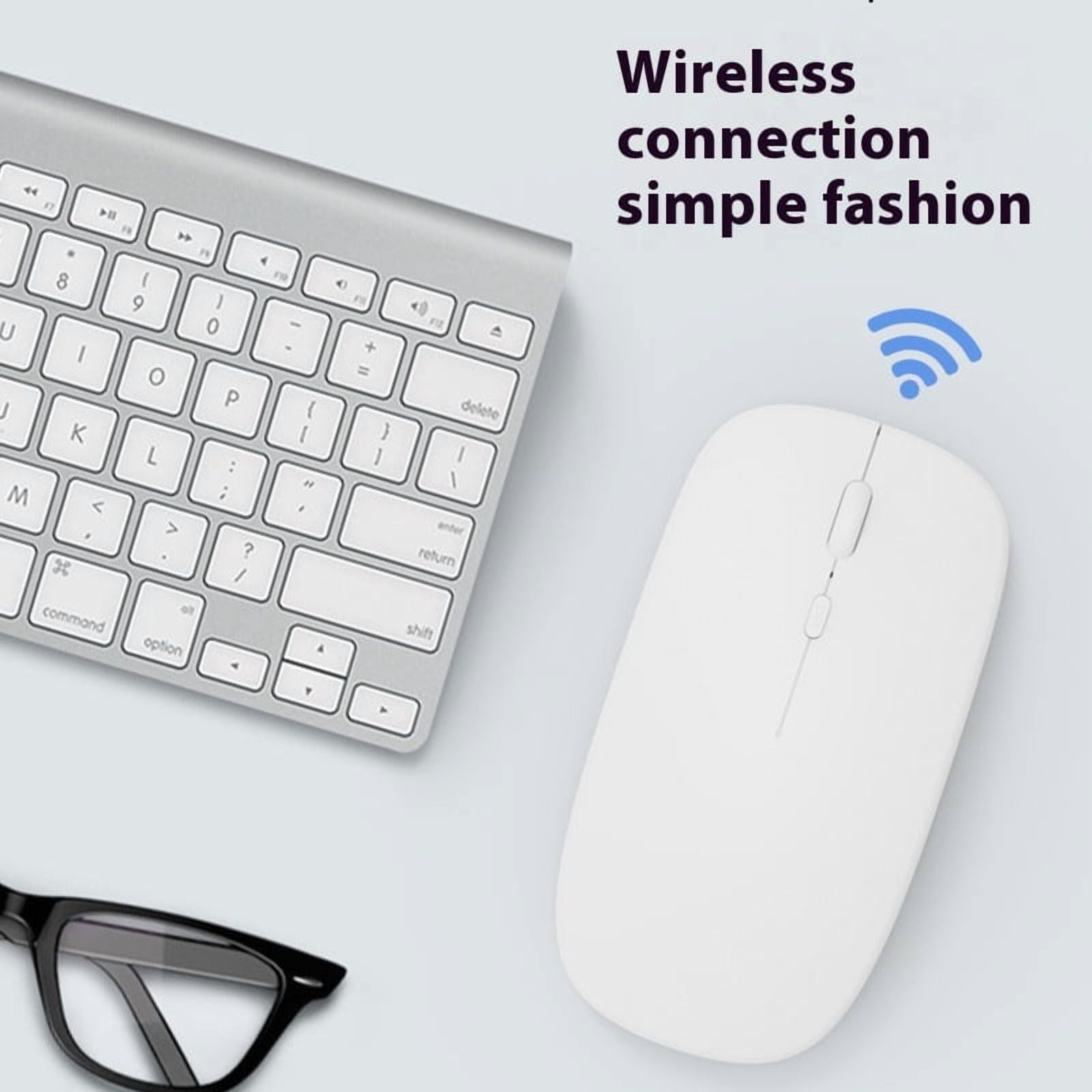 Dual Model Bluetooth Mouse Rechargeable Macron 1600dpi PC Laptop Tablet Mice with USB 2.4G Receiver Wireless Mouse for Mac iPad