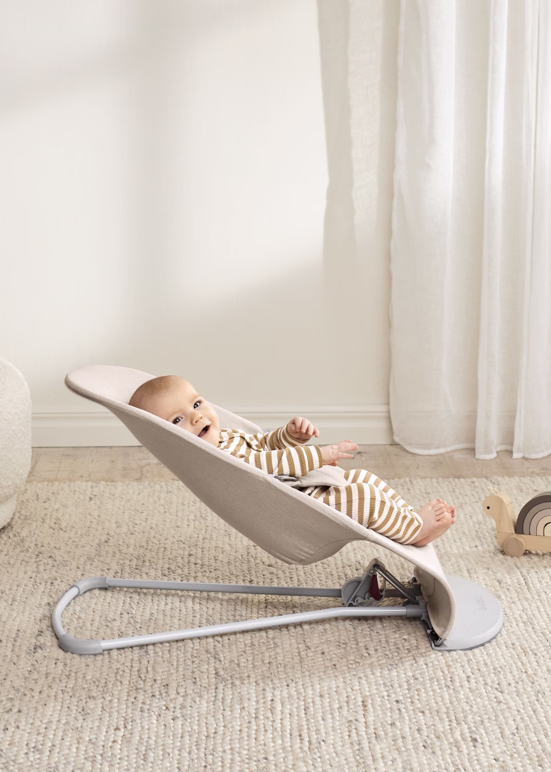 thumbnail image 5 of BabyBjorn Bouncer Bliss, Woven, Light Beige Melange, 5 of 5