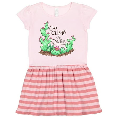 

Inktastic Go Climb a Cactus Cacti and Succulents Gift Toddler Girl Dress