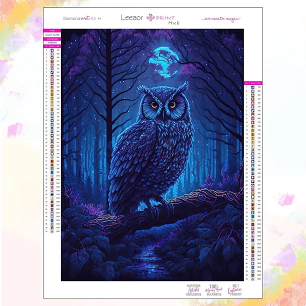 Pintura de diamante 5D de búho oscuro, mosaico de luciérnaga de bosque, espinas de punto de cruz, arte a mano, decoración de la pared del hogar, nueva colección 2023