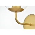 thumbnail image 4 of Living District Genesis 1-Light Iron & Glass Bath Sconce in Brass/Clear, 4 of 7