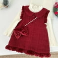 thumbnail image 6 of FYDUU Little Girls Dresses Winter Vest Dress Casual Outfit For Toddler Baby Autumn Fall Fashion Dresses Casual Sundress Comfort Sport Wear 5-6 Years, 6 of 6