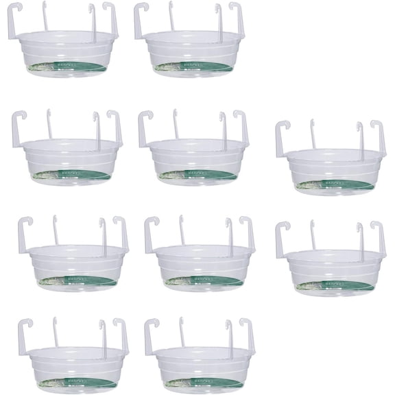 Pack Of 10 Weather Resistant Hanging Plant Saucers With Hook Water Catchers Trays For Indoor Outdoor Basket Pots Plant Water Catchers