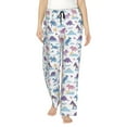 thumbnail image 2 of Goofa Dinosaur Printed Soft Pajama Pants for Women, Wide Leg Comfy Casual Lounge Yoga Pants-Small, 2 of 9
