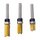 thumbnail image 1 of 3Pcs 1/4 Inch Flush Trim Router Bit Pattern Bit Top & Bottom Bearing 1/2 inch Blade Template Edge Wo, 1 of 5