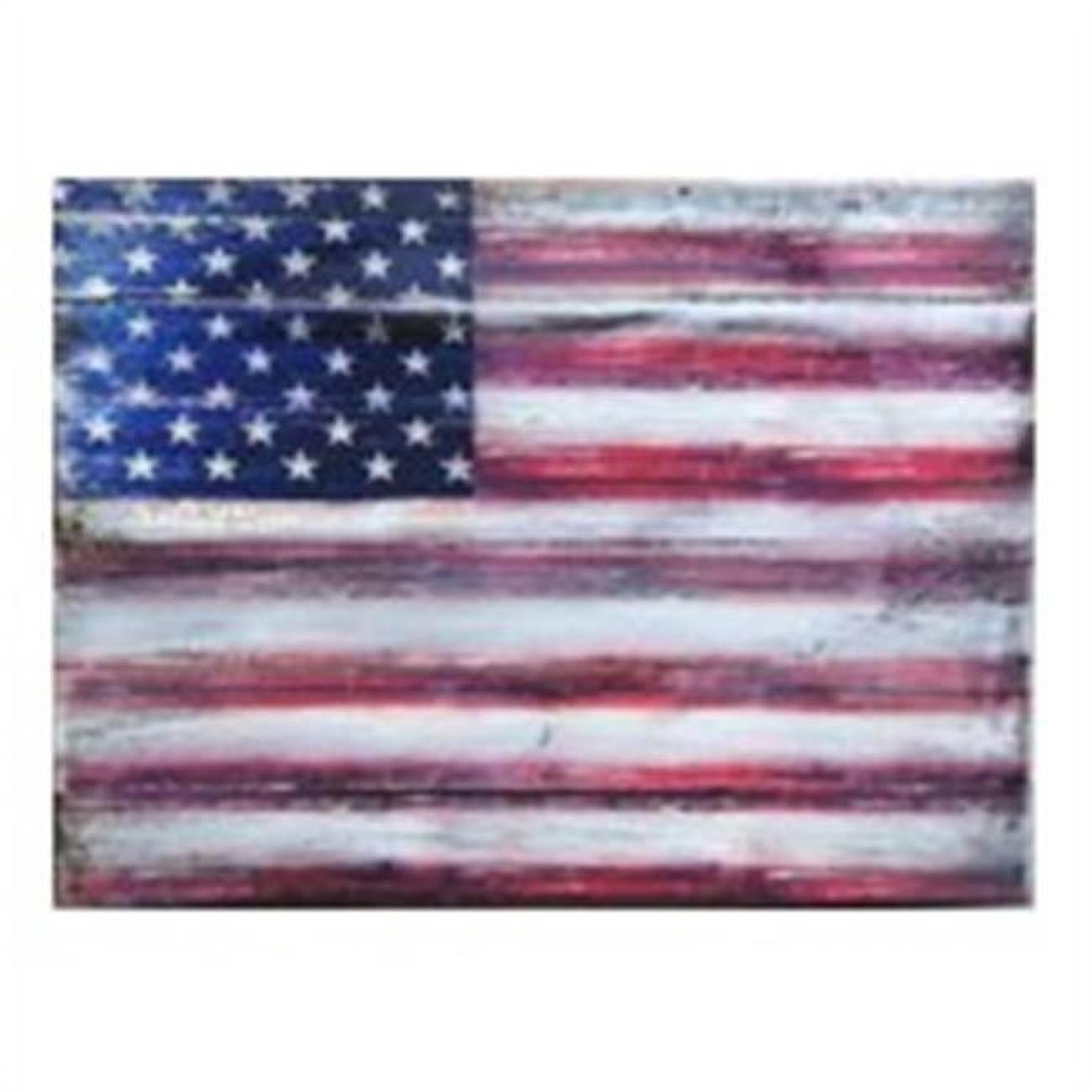 Designocracy 85099-12 American Flag Art on Board Wall Decor