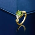 thumbnail image 4 of Gem Stone King 18K Yellow Gold Plated Silver Green Peridot Ring for Women | 1.89 Cttw | Gemstone Birthstone | Oval 9X7MM | Available in Size 5, 6, 7, 8, 9, 4 of 4