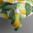 thumbnail image 5 of Yellow Lemon Fruit Leaves White Pattern Square Tablecloth,Waterproof Square Table Cover,Wipeable Spillproof Washable Table Cover for Home Kitchen Party Decor 60"x60"(152x152cm), 5 of 6