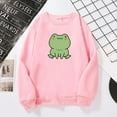 thumbnail image 2 of LYXSSBYX Womens Sweatshirts Clearance under 10.00 Women's Fashion Long Sleeve Cute Printed Sweatershirt Loosen Blouse Tops, 2 of 3