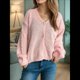thumbnail image 5 of Suéter Tipo Cárdigan con Botones para Mujer, de Otoño, Holgado e Informal, de Punto Rosa L, 5 of 9