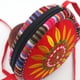 thumbnail image 3 of Bolso de lona con bordado de girasoles de estilo étnico, bolso de hombro redondo en diagonal con girasoles de arcoíris, 3 of 6