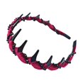thumbnail image 3 of Diadema sencilla con accesorios para el cabello, banda ondulada para regalar a adolescentes, mujeres y niñas. Rojo, 3 of 9
