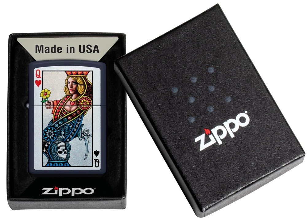 Zippo 48723 Color Image Queen Design Navy Matte Windproof Lighter