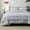 04 Grey, variant on U by Bedsure King Size Comforter Set - 7 Pieces King Bedding Sets All Season Bed Set, Grey White Striped Bed in a Bag with Comforter, Sheets, Pillowcases & Shams