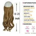 thumbnail image 4 of LELINTA Hair Extensions with Invisible Transparent Wire Adjustable No Clips in Curly Wavy Invisible Hidden Hairpiece for Women 18/20 Inch - Cool Light Blonde, 4 of 8