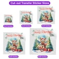 thumbnail image 5 of Merry Christmas Santa Reindeer Antlers Yorkshire Terrier Sleigh Xmas Winter Holiday Cutout Transfer Sticker Yorkie Dog Lover Gifts Transparent Decal Art Decor - 00023, 5 of 5