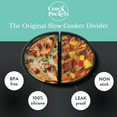 thumbnail image 4 of The Original Blue and Black 6-Quart Slow Cooker Liners 2 Pc. Dividers Set, Reusable Silicone Crock Pot Inserts, Non-Stick and Leak Resistant, BPA Free, Dishwasher Safe +FREE COOKBOOK, 4 of 8