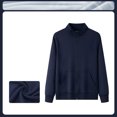 thumbnail image 5 of StSilkitty Zip up Jacket for Men Long Sleeve Stand Collar Jacket Coat Fall Lightweight Fashion Clothing with Pockets, 5 of 6