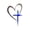 Multicolor, variant on Love Heart Crucifix Waterproof Vinyl Stickers, PVC Decorative Car Decals, Scratch Covering Protective Decal, for Vehicle and Daily Accessories