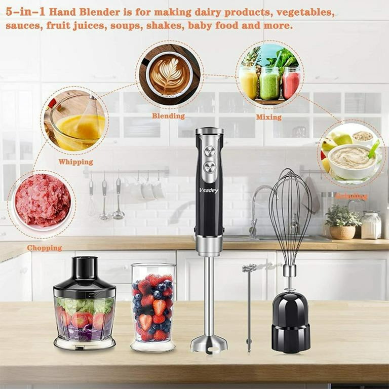 Immersion Blender Handheld, 1100W 5-In-1 Multi-Purpose Hand