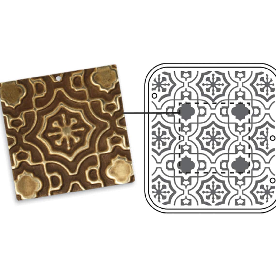 Sizzix DecoEmboss Embossing Folder 2.725"X2.375" by VintajMoroccan