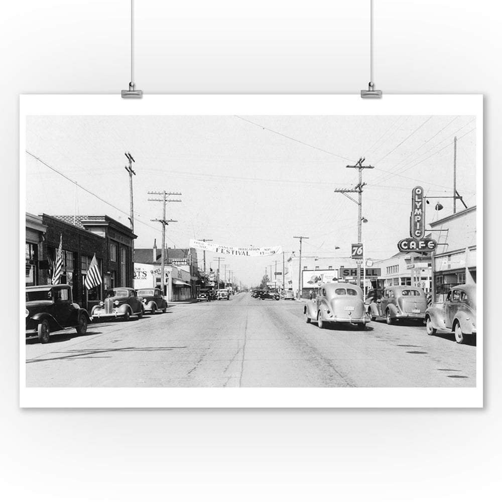 Sequim, Washington A Street Scene (9x12 Art Print, Wall Decor Travel