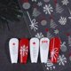 thumbnail image 2 of Pegatinas navideñas para uñas, set de decoración de uñas 3D con purpurina plateada, diseños festivos navideños, 3 láminas., 2 of 5