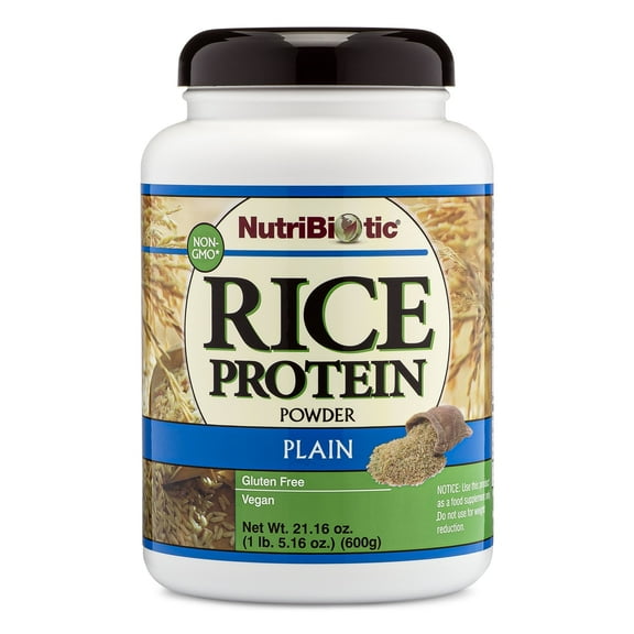 NutriBiotic Plain Rice Protein, 1 Lb 5 oz (600g)
