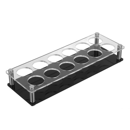 Himition Acrylic Shot Glass Holder Shot Glass Display Rack for Bars Parties and Home Use Countertop 12-holes Shot Glass Display Stand