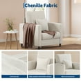 thumbnail image 1 of Fauteuil d'Appoint Moderne Rembourré – Fauteuil de Style Mi-Siècle 33 Pouces avec Cadre en Bois Robuste – Fauteuil Lounge Confortable pour la Lecture – Préassemblé avec des Outils – Idéal pour les Petits Espaces – Beige, 1 of 7