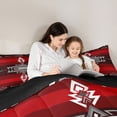 thumbnail image 5 of Feelyou Black Red Aztec Twin Comforter Sets, Vintage Fashion Abstract Bedding Set, 2-Piece, 5 of 8