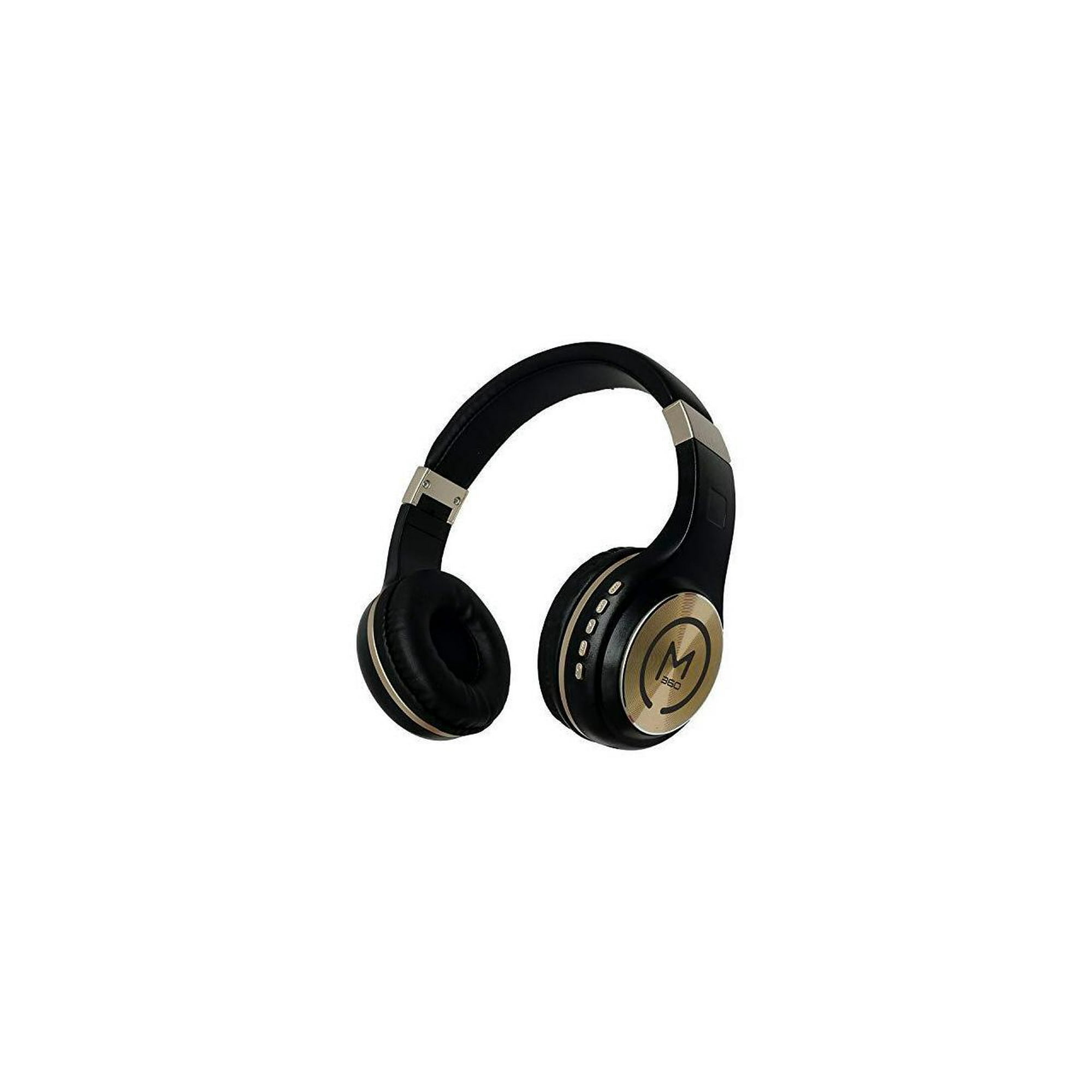 Morpheus 360 Bluetooth Headphones Wireless Headphones Over Ear Wireless Headset with Microphone Black with Gold Accents Comfortable Design HP5500G