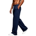thumbnail image 5 of Resicozy Baggy Sweatpants Men Wide Leg Loose Fit Lounge Gym Solid Casual Joggers Oversized Sweatpant with Pockets Navy 3XL, 5 of 6