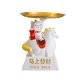 thumbnail image 2 of Bandeja con figura de gato, escultura de animal con bandeja, decoración moderna para la mesa del hogar, estatua de gato Blanco, 2 of 7