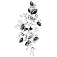 thumbnail image 2 of Pntutb Sketch Tattoos Stickers Abstract Stickers Rose Flowers, 2 of 2