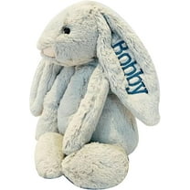 Embroidered Plush Bunny With Child'S Name HandMade Custom Plush Toy Child'S First Easter Gift