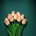thumbnail image 5 of BalsaCircle 10 Peach 13" Single Floral Stem Foam Tulips Flowers Blooms, 5 of 7
