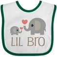 thumbnail image 3 of Inktastic Lil Bro Matching Elephant Boys Baby Bib, 3 of 4