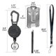 thumbnail image 4 of Heavy Duty Retractable Keychain Badge Holder with Lanyard - Outdoor Tactical ID Badge Reel for Work and ID Cards, 4 of 5