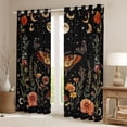 thumbnail image 2 of Manfei Moon Sun Stars Curtains Pack of 2 (42x84 Each) for Teens Adults,Flowers Mushroom Moth Curtains Blackout,Bohemian Theme Bedroom Curtains,Luxury Bedroom Decor, 2 of 6