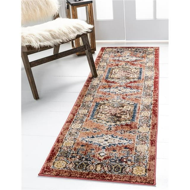 Unique Loom 3135383 2 ft. 7 in. x 10 ft. Larissa Utopia Runner Rug, Peach