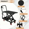 thumbnail image 4 of Hydraulic Lift Table Cart 500 lbs Capacity, Manual Scissor Lift with Wheels, 4 of 6