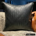 thumbnail image 6 of Cushion Cover, Textured Pillow Cover, 20x20 inch (50x50 cm) Faux Leather Pillowcase, Square Black Throw Pillows Cover, Couch Cushion Cover, Halloween Decorations - Black Diamond, 6 of 10
