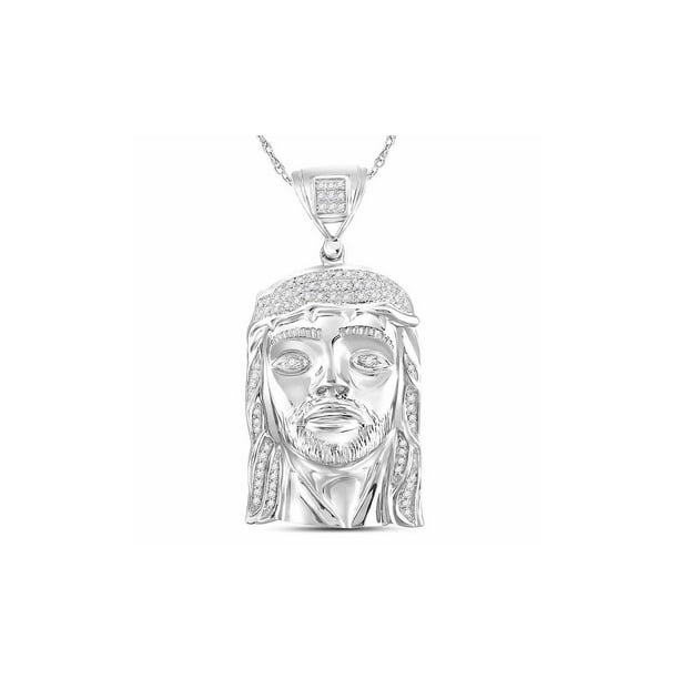 Bocagold Sterling Silver Mens Round Diamond Face Charm Pendant 1 4 Cttw Com - Mens Round Pendant Necklace Silver Bocagold Sterling Silver Mens Round Diamond Face Charm Pendant 1 4 Cttw Com - Mens Round Pendant Necklace Silver