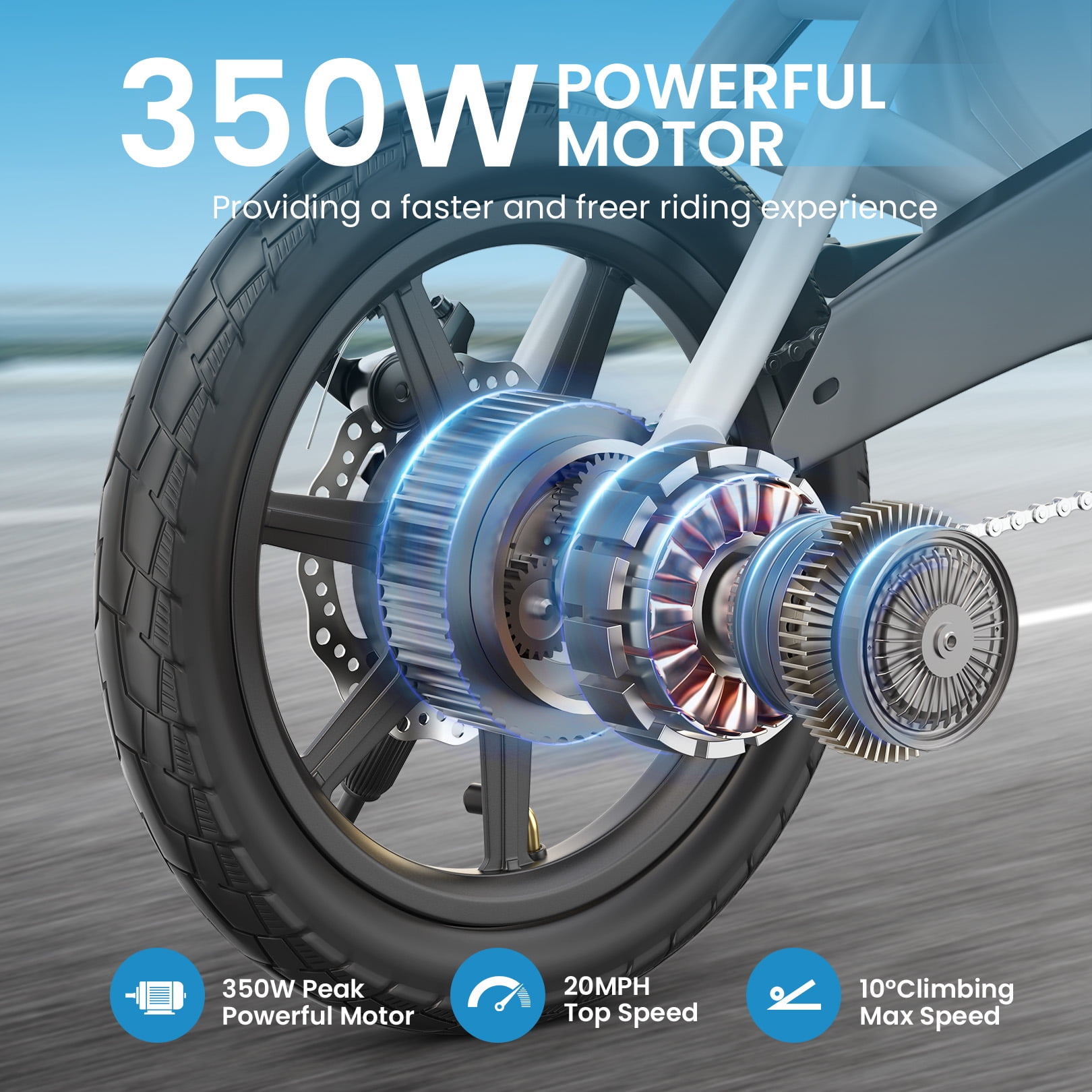 ANCHEER 14" Foldable Electric Bike for Adults, Peak 500W Electric Bicycles, 48V 374Wh City Commuter Cruiser Ebikes, 20MPH Compact Electric Mini Bike for Teens, LED Display, UL 2849