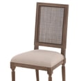 thumbnail image 2 of Linen and Cane Oak Dining Chair, Neutral (Set of 2), 2 of 6