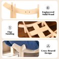 thumbnail image 4 of Elevated Cat Bed Wooden with Cushion Fluffy Pet Couch Sofa for Indoor Cats Raised Kitty Lounge Chair Suitable for Puppy, Cat Furniture(Deep Blue), 4 of 17